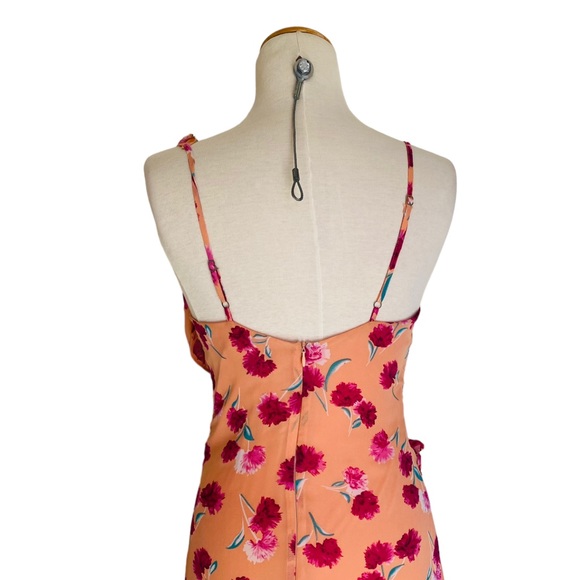 Lulus Floral Print Ruffled High-Low Dress Medium - Picture 7 of 14